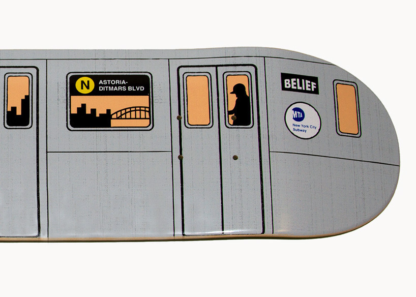 subway skate deck by belief