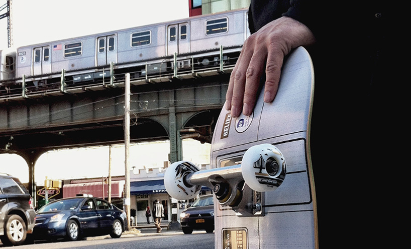 subway skate deck by belief