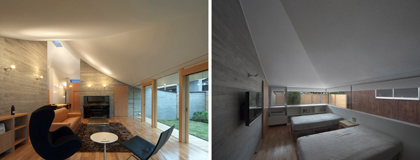 nks architects: broken pitched roof house, japan