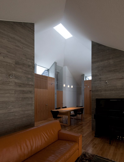 nks architects: broken pitched roof house, japan