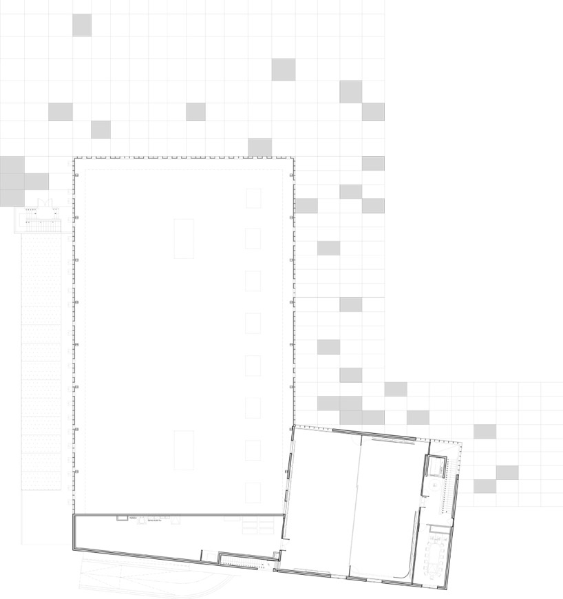 LAN architecture: gymnasium + town hall esplanade in chelles