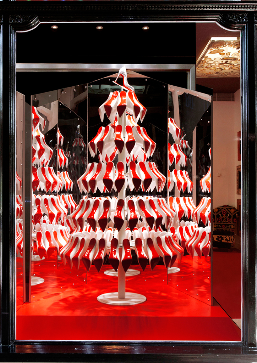 christian louboutin christmas windows by studio XAG