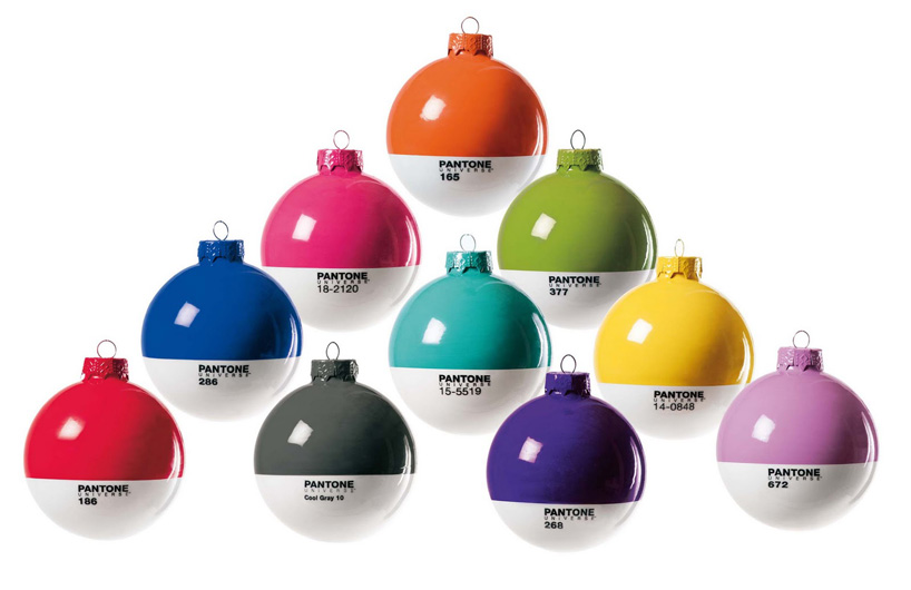 pantone christmas baubles for accurate holiday color matching
