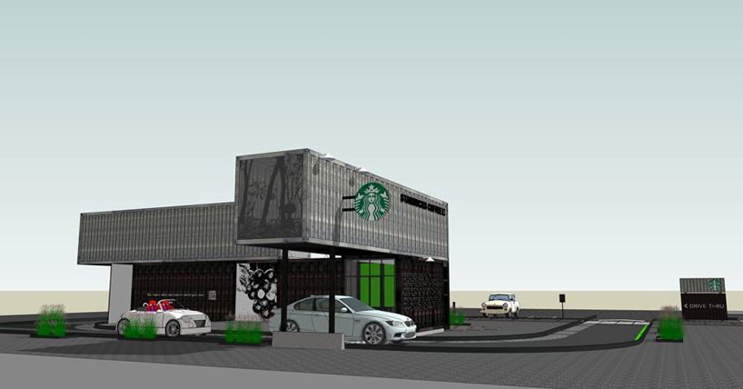 starbucks shipping container
