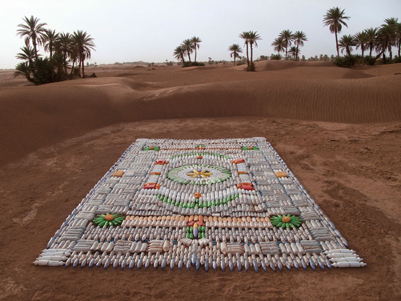 rugs made from bottles, sponges, candy and cups by we make carpets