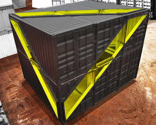 LOT-EK: whitney studio shipping container installation
