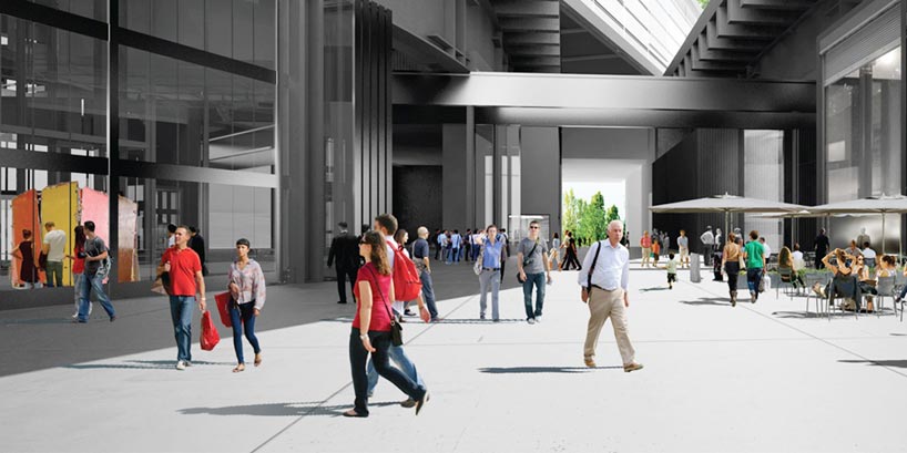 jean nouvel: R4 plastic and visual arts portal on ile seguin, paris