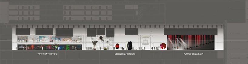 jean nouvel: R4 plastic and visual arts portal on ile seguin, paris