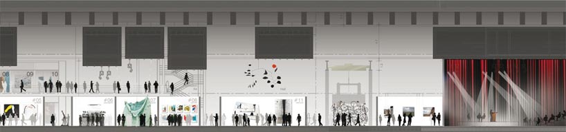 jean nouvel: R4 plastic and visual arts portal on ile seguin, paris