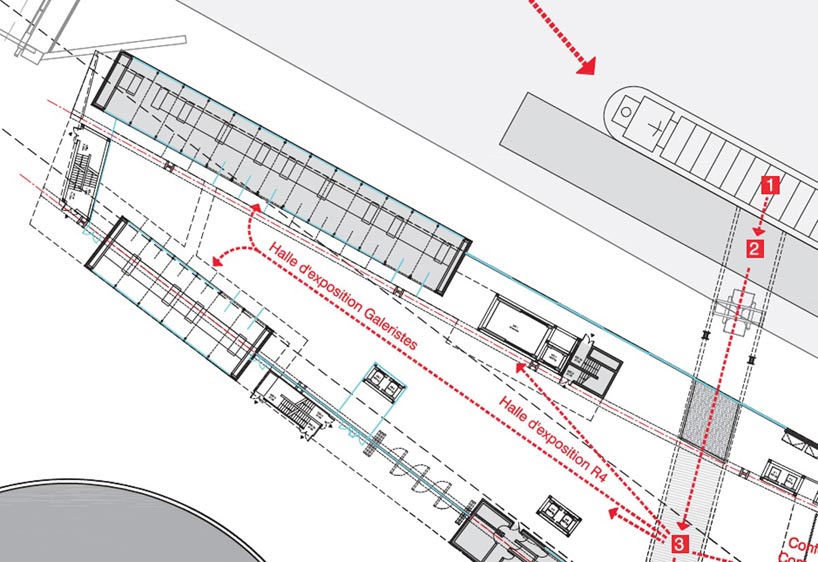 jean nouvel: R4 plastic and visual arts portal on ile seguin, paris