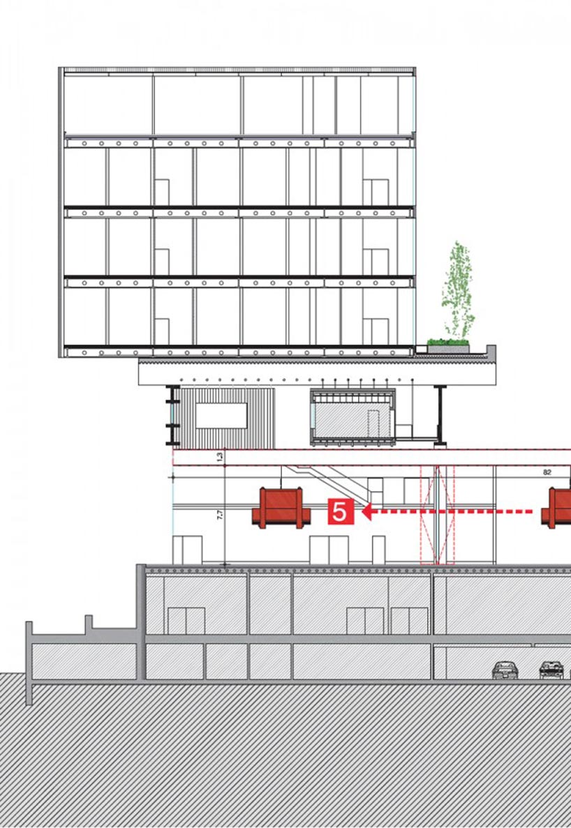 jean nouvel: R4 plastic and visual arts portal on ile seguin, paris