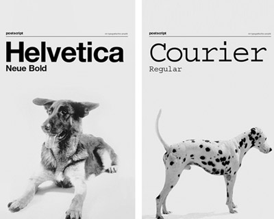 dogs as fonts by grafisches buro