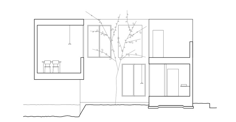 florian busch architects: house that opens up to its inside