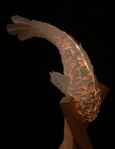 frank gehry's fish lamps at the gagosian