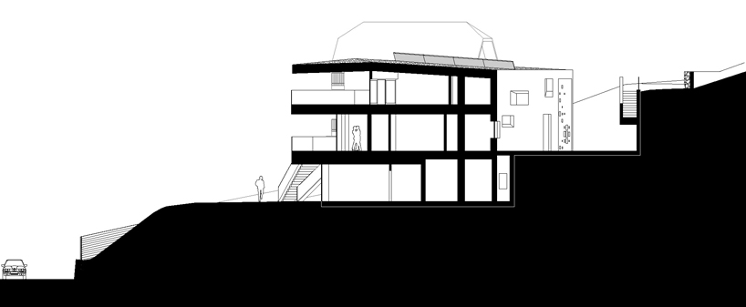 monovolume architecture: two family house giacomuzzi