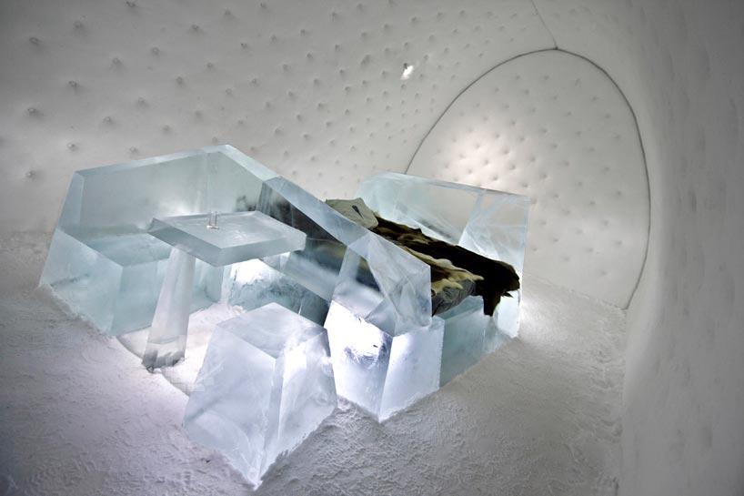 iceberg suite 315   hotel room carved from ice by wouter biegelaar 