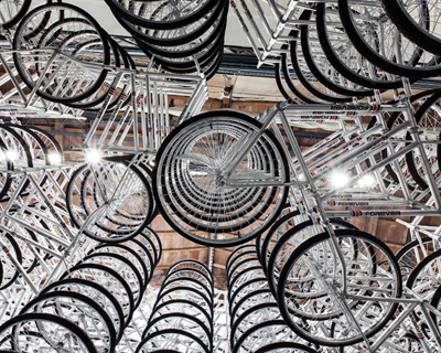 ai weiwei: stacked - an installation of 760 bikes