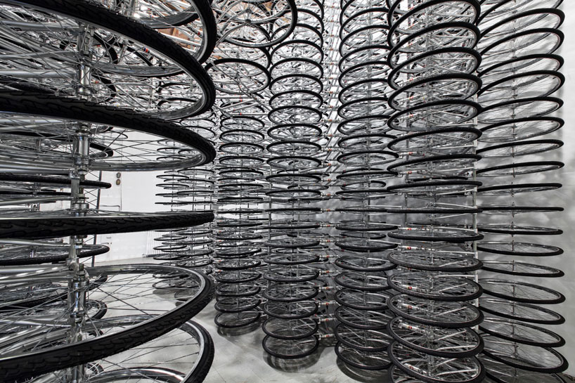 ai weiwei: stacked - an installation of 760 bikes