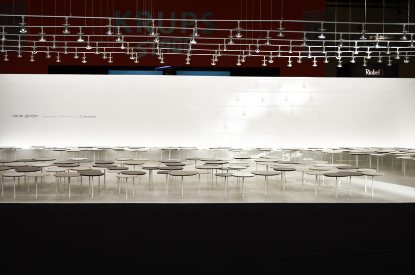 nendo: stone garden for caesarstone at toronto IDS 2013
