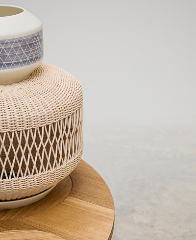 wicker + ceramic furniture series by alberto fabbian