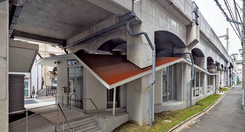 art and culture space under railway in yokohama, japan