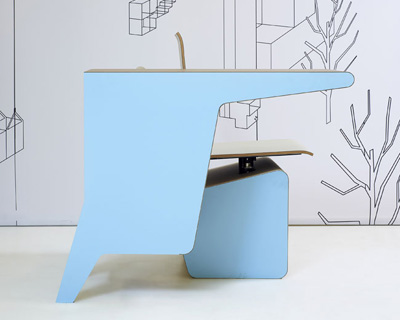 studio makkink & bey: sideseat, self contained desk and cupboard for PROOFF