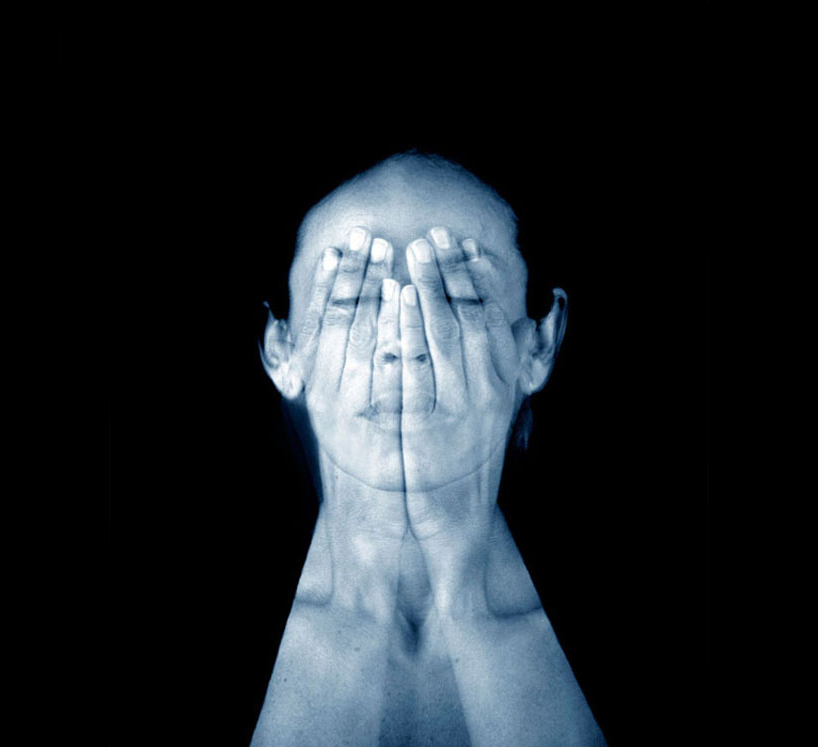 ghostly expressions leak through covered faces by ana de orbegoso