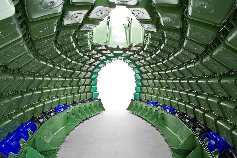 brian jungen carapace made from plastic recycling bins