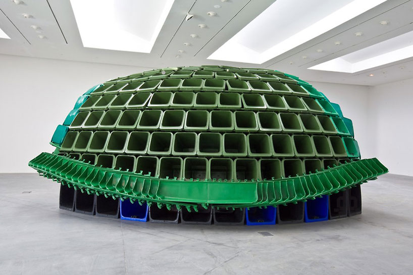 brian jungen carapace made from plastic recycling bins