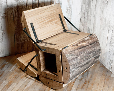 waste less log chair by architecture uncomfortable workshop
