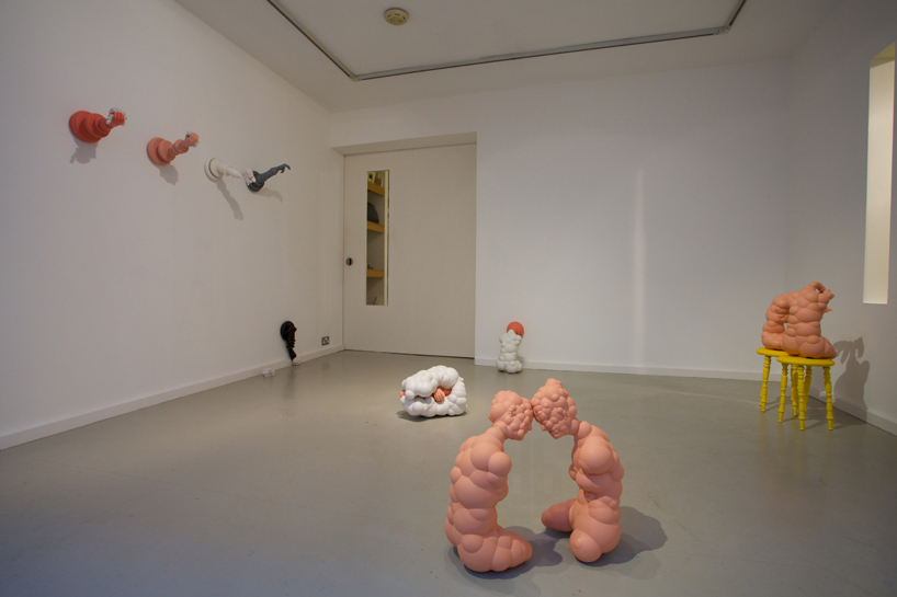 embryonic 3D printed sculptures cast in porcelain by john rainey