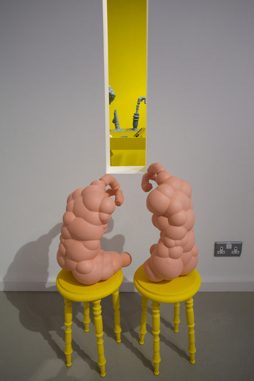 embryonic 3D printed sculptures cast in porcelain by john rainey