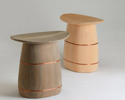 handcrafted ki oke stool by shuji nakagawa for japan handmade and OeO