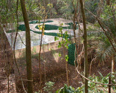 cristina iglesias sculpts polished stainless steel vegetation room in inhotim