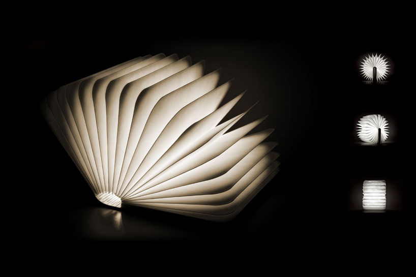 lumio unfolds from a book into a lamp