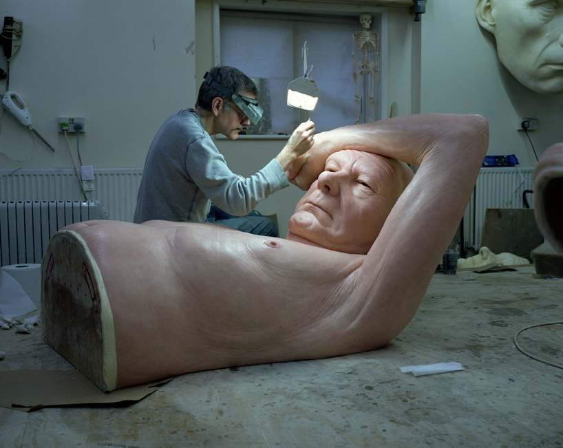 ron mueck's figurative sculptures at fondation cartier, paris