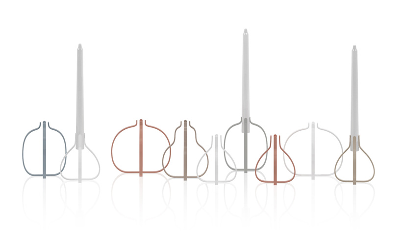 fruit shaped candle stands by nendo for discipline