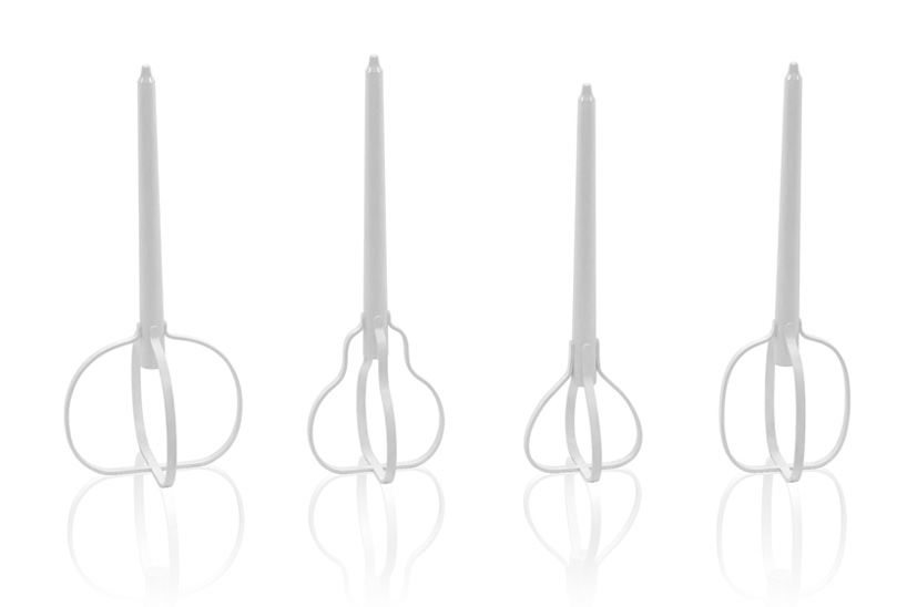 fruit shaped candle stands by nendo for discipline