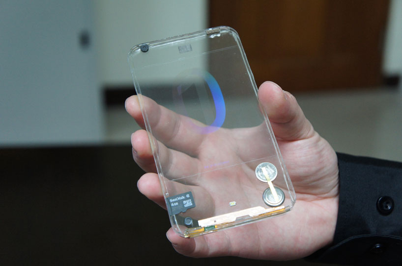 transparent smartphone and USB stick by polytron