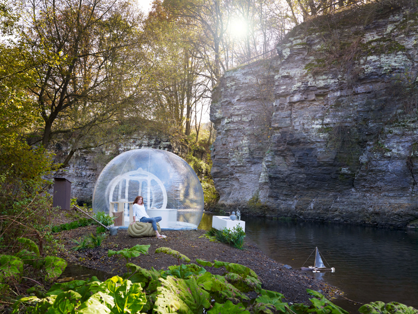 transparent mobile bathroom bubble