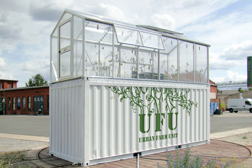 shipping container greenhouse   urban farm unit by damien chivialle