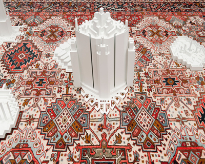 carpet pattern skyscraper sculptures by babak golkar