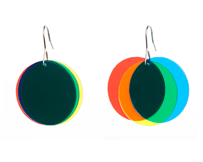 earrings reveal color and texture as they sway by daisuke motogi for massitem