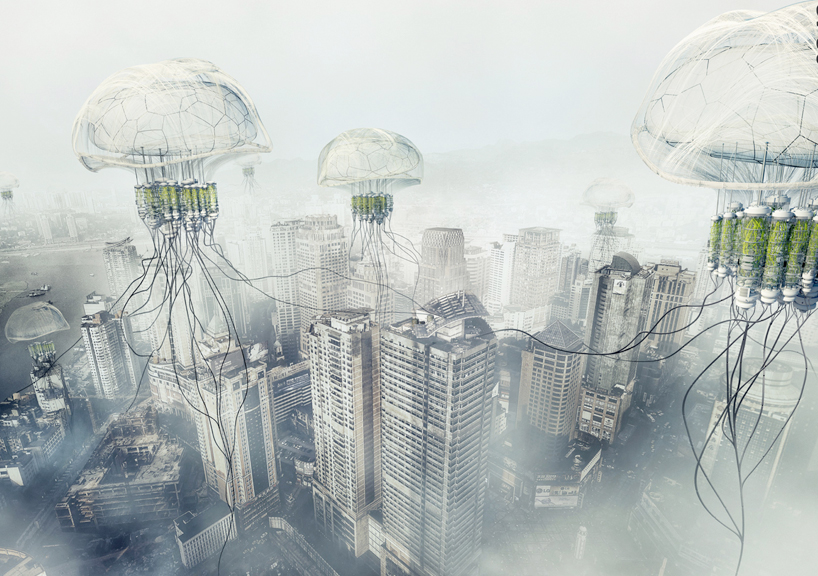 floating robotic jellyfish skyscrapers combat pollution