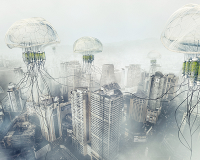 floating robotic jellyfish skyscrapers combat pollution