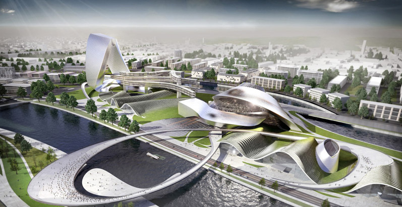 coop himmelb(l)au: changsha meixihu culture and art center proposal