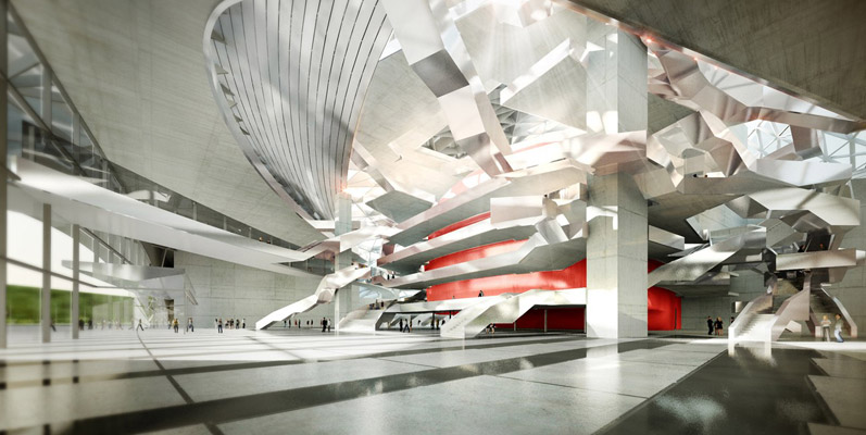 coop himmelb(l)au: changsha meixihu culture and art center proposal