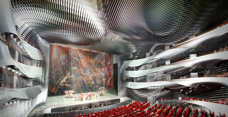 coop himmelb(l)au: changsha meixihu culture and art center proposal