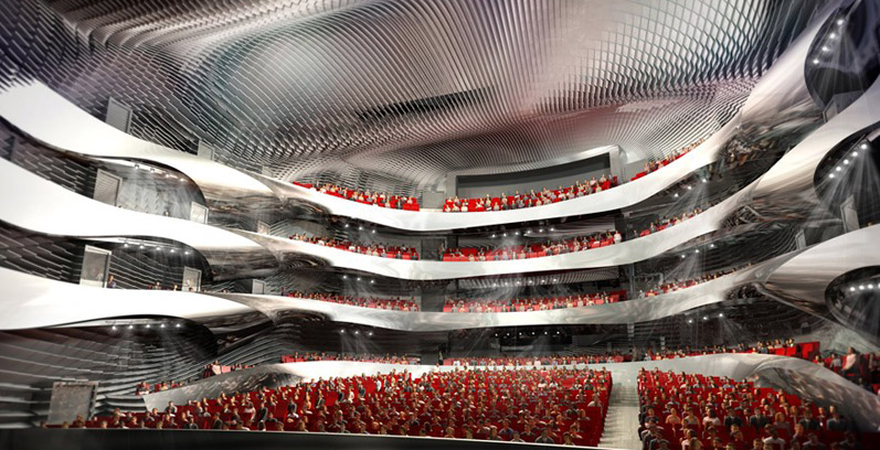 coop himmelb(l)au: changsha meixihu culture and art center proposal