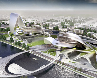 coop himmelb(l)au: changsha meixihu culture and art center proposal